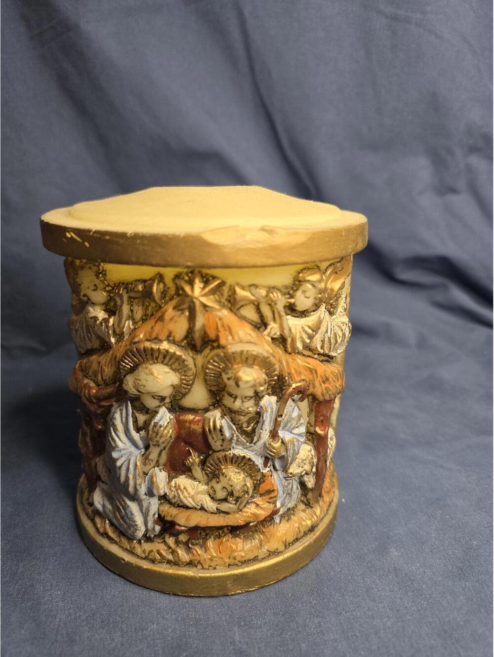 Vintage Handcrafted Lenox Nativity Scene Candle